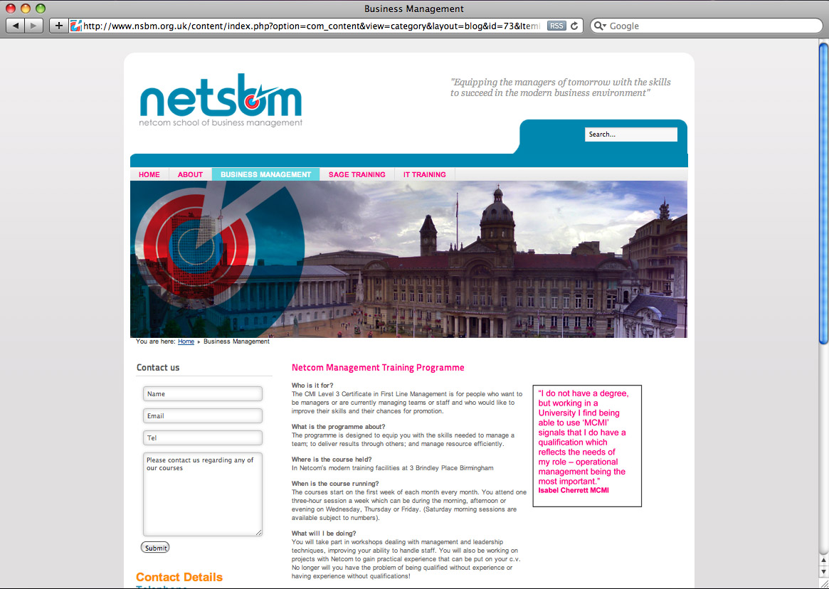 NETSBM Website